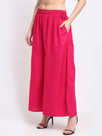 TAG 7 Women Pink Flared Palazzos