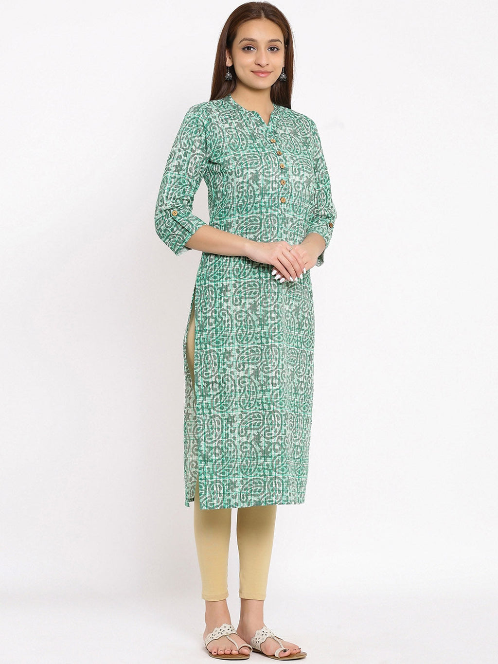 HERE&NOW Paisley Printed Straight Kurta