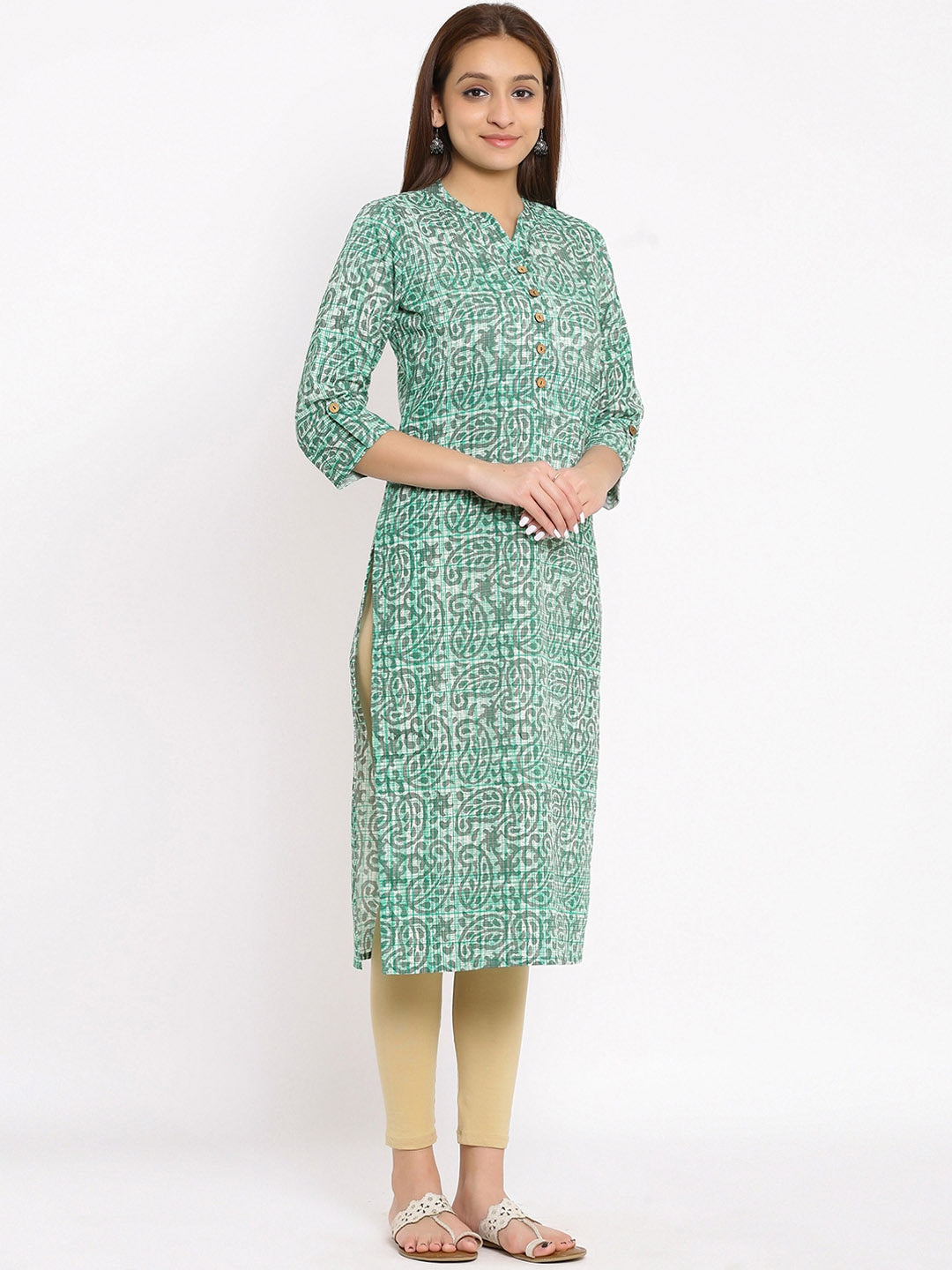 HERE&NOW Paisley Printed Straight Kurta