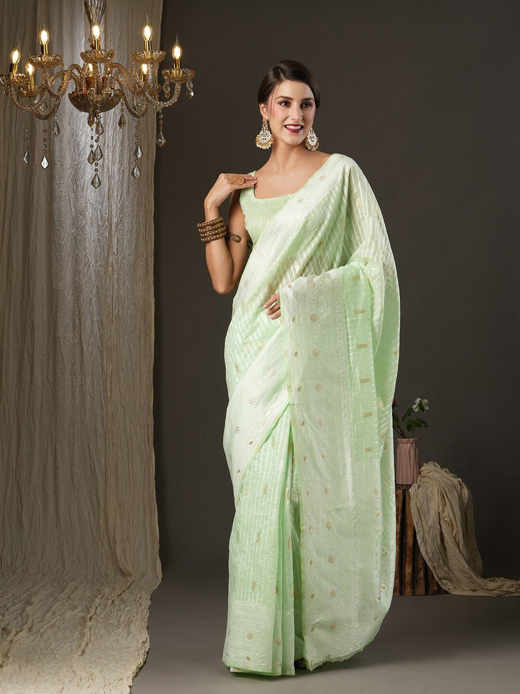 Saree Mall Woven Design Zari Silk Cotton Saree - Distacart