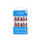 shills professional reusable press on nails almond spn640