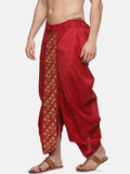 Sethukrishna Men Maroon Embroidered Dhoti Pant - Distacart