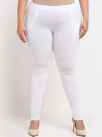 TAG 7 Women Plus Size Ankle Length Cotton Leggings