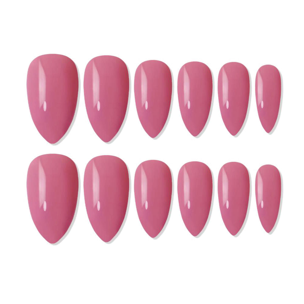 shills professional reusable press on nails almond spn628