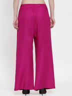 TAG 7 Women Pack Of 2 Solid Flared Palazzos