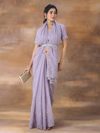 kasee Embroidered Floral Sequinned Saree - Distacart