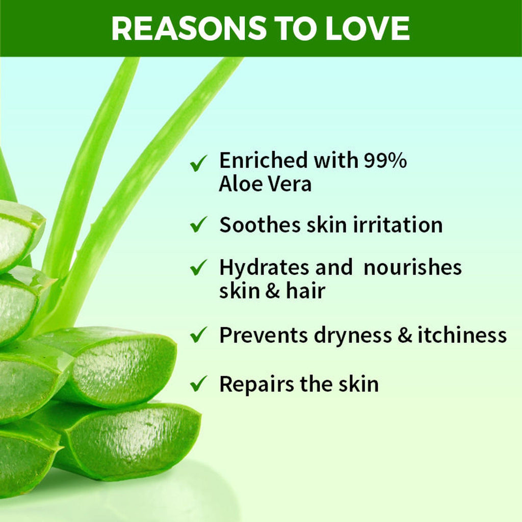 Nykaa Naturals Aloe Vera Gel - Hydrates & Soothes Skin, Repairs and Nourishes Hair for Healthy Glow - Distacart