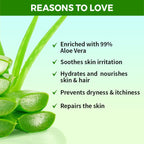 Nykaa Naturals Aloe Vera Gel - Hydrates & Soothes Skin, Repairs and Nourishes Hair for Healthy Glow - Distacart