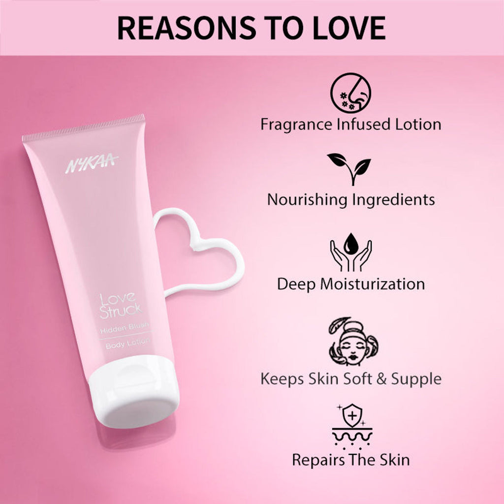 Nykaa Love Struck Body Lotion - Hidden Blush - Distacart