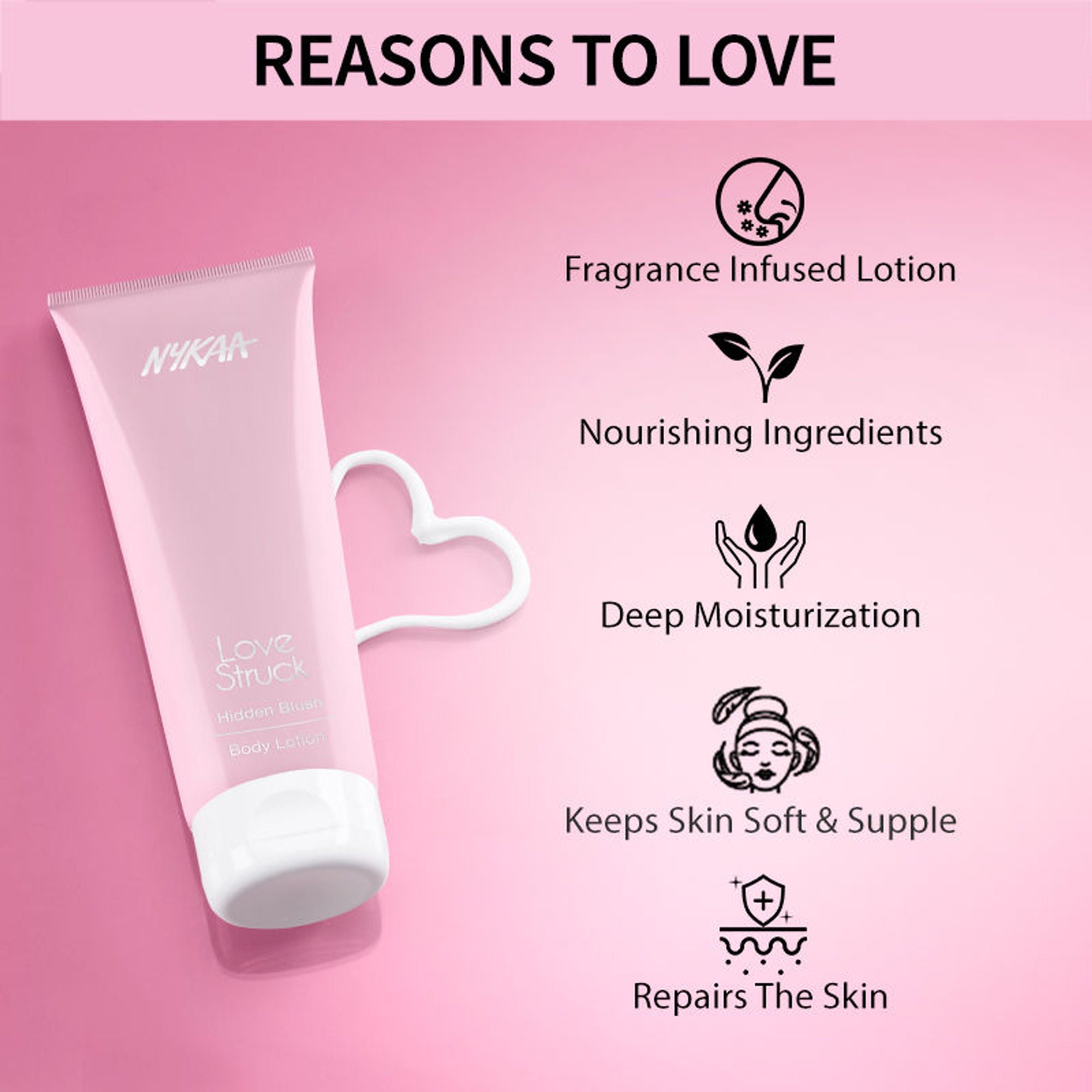 Nykaa Love Struck Body Lotion - Hidden Blush - Distacart