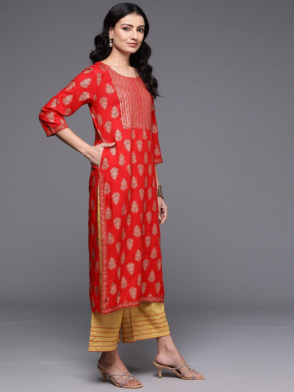 Indo Era Ethnic Motifs Printed Kurta - Distacart