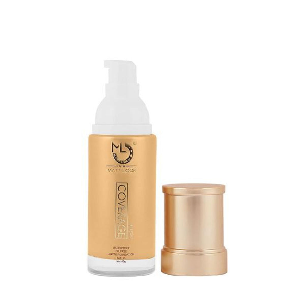 Matt Look High Coverage Waterproof Oil Free Matte SPF 25 Foundation - Ivory