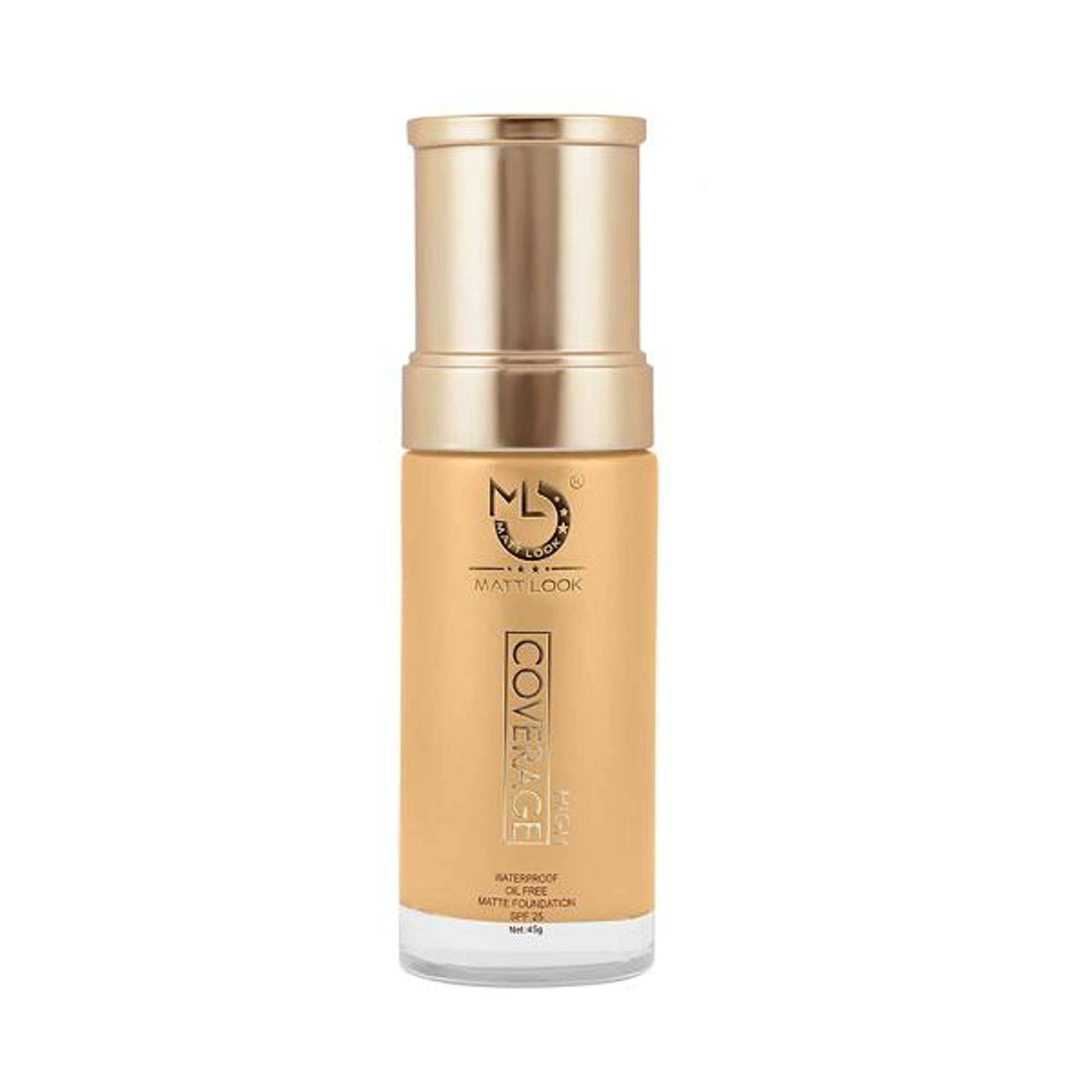 Matt Look High Coverage Waterproof Oil Free Matte SPF 25 Foundation - Ivory
