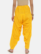 Souchii Mustard Yellow Solid Patiala - Distacart