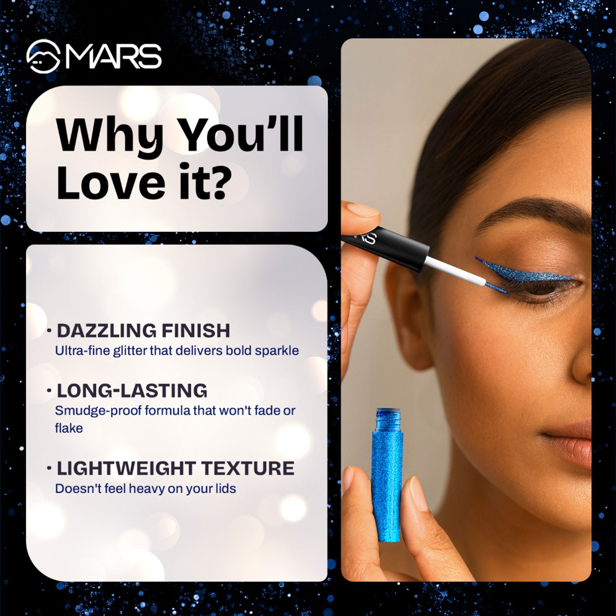 MARS Cosmetics Twinkle Wink Glitter Eyeliner - Duo-Dazzle - Distacart