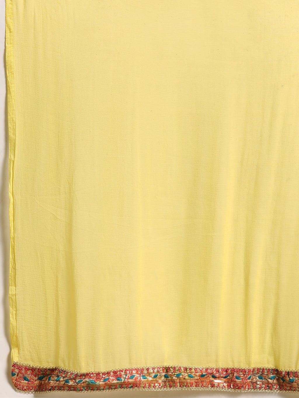 Sangria Floral Embroidered High Slit Sequinned Kurta With Salwar & Dupatta