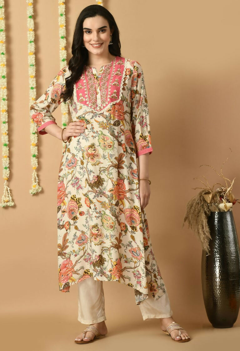 Joban Fashion White Maslin Kurta Set