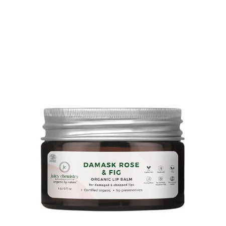 Juicy Chemistry Damask Rose & Fig Lip Balm for Dry & Flaky Lips