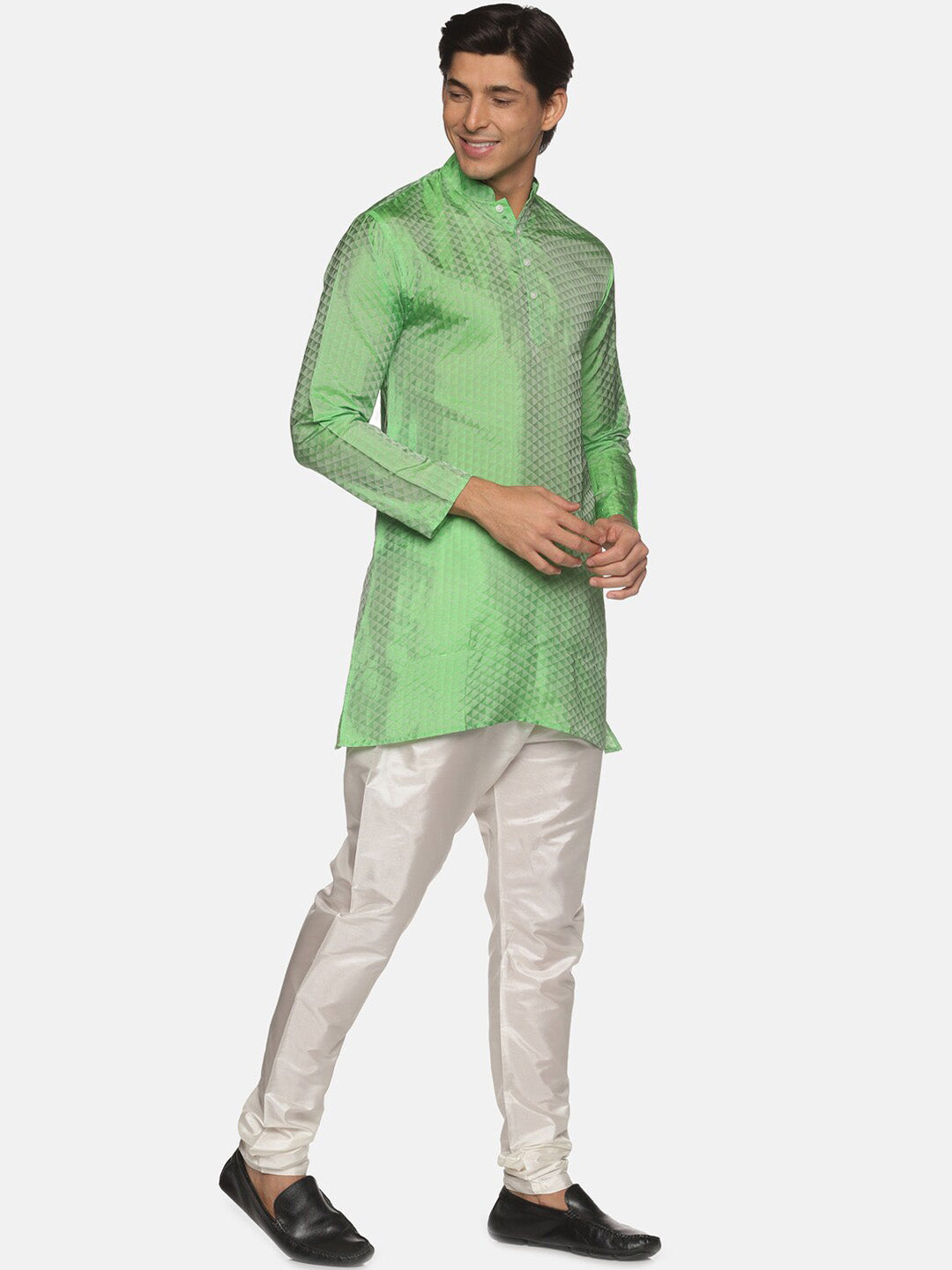 Sethukrishna Men Green Kurta with Pyjamas - Distacart
