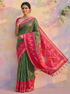 Shree Shyam Fashion Mehndi Soft Silk Saree - Distacart