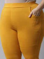 TAG 7 Women Plus Size Cotton Ankle-Length Leggings