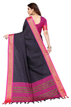 Vamika Weaving Navy Cotton Silk Saree - Distacart