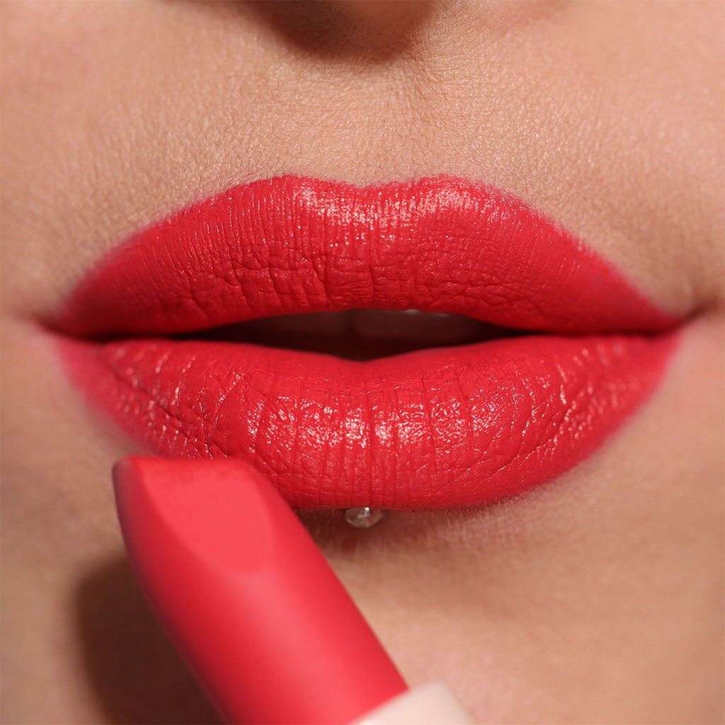 Makeup Revolution Lip Allure Soft Satin Lipstick - Vibe Red - Distacart