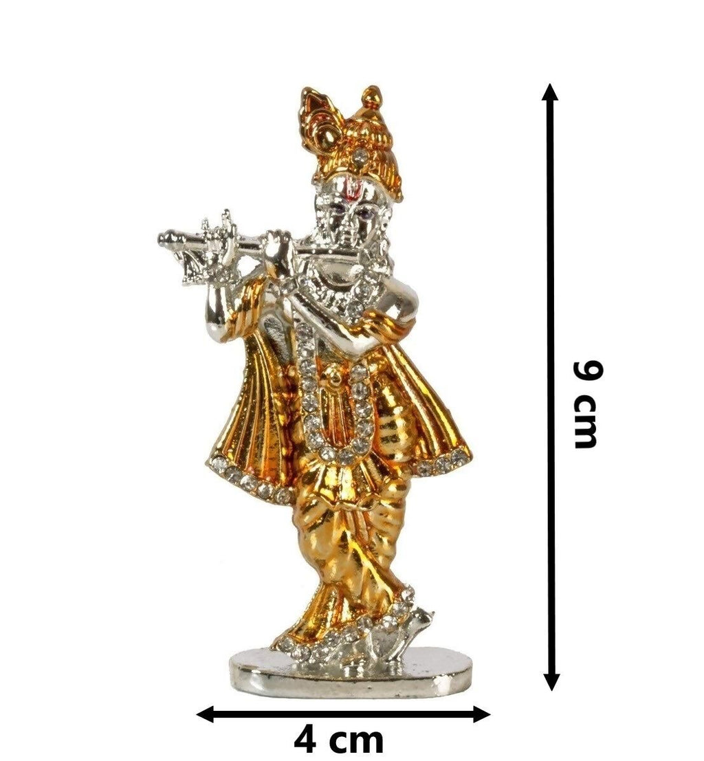 Relicon Lord Krishna Idol Silver Gold Metal Statue