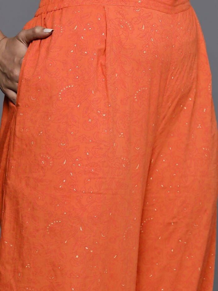Ahalyaa Women's Traditional wear Kurta Set - Orange