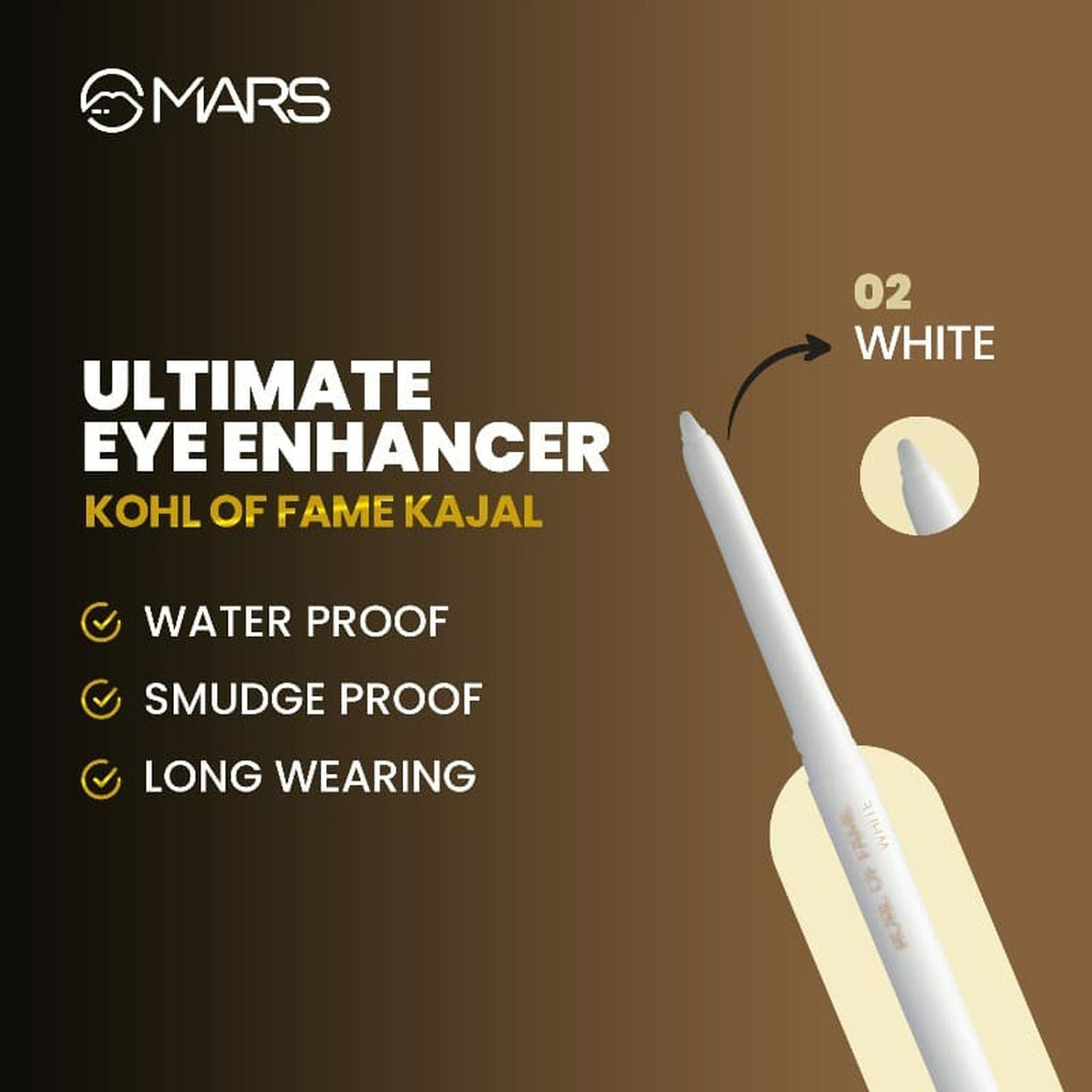 MARS Cosmetics Kohl Of Fame Kajal - White - Distacart