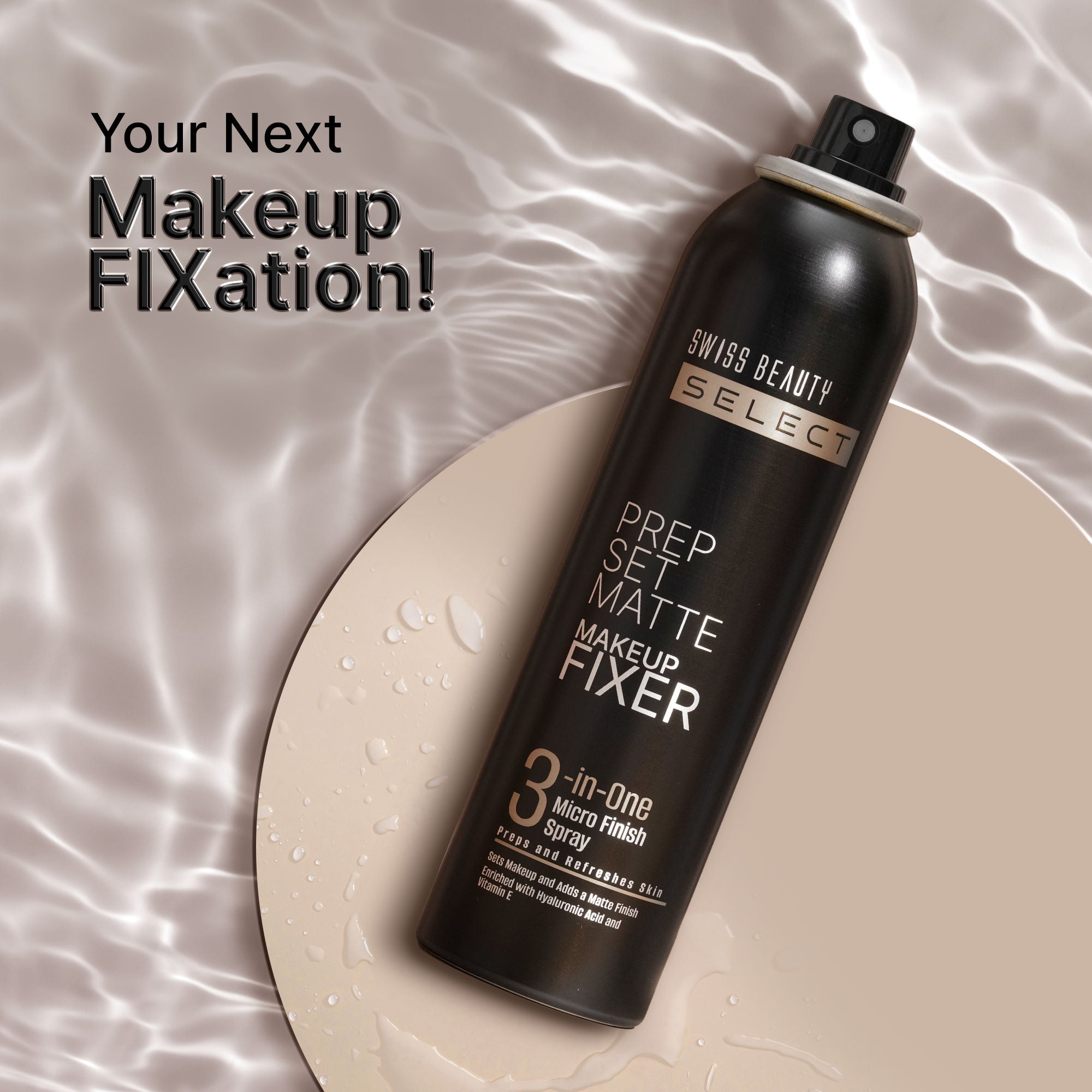 Swiss Beauty Select Prep Set Matte 3 In 1 Micro Finish Spray Enriched With Hyaluronic Acid and Vitamin E