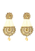 Mominos Fashion Johar Kamal Earrings With Kundan & Pearls Work - Distacart