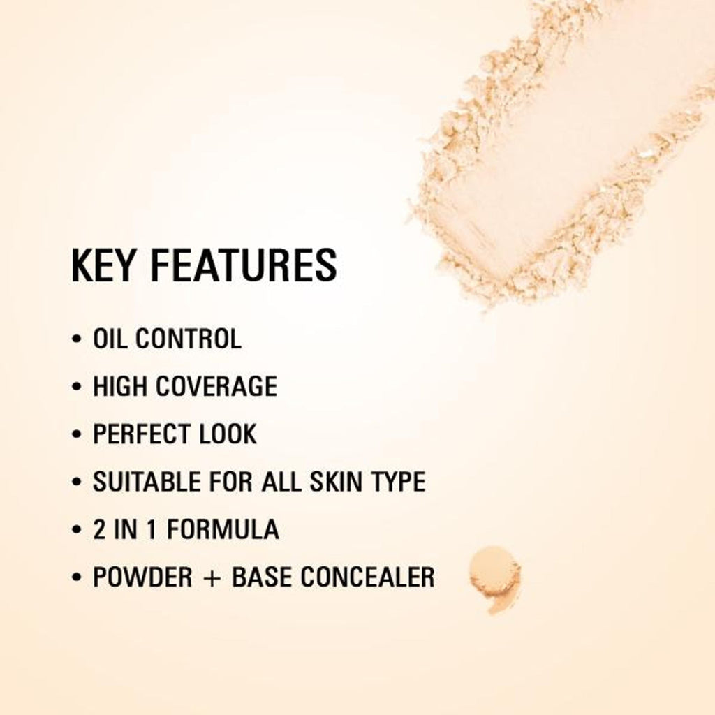 Matt Look Perfect Look 2 In 1 Formula Oil Control Powder - Ivory - Distacart