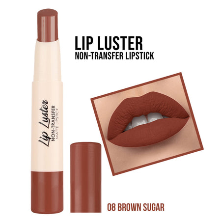 Lyon Beauty Lip Luster Non Transfer Matte Lipstick - Brown Sugar 08