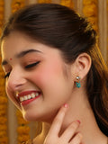 Ruby Raang Pearl Stone Drops Earrings - Distacart