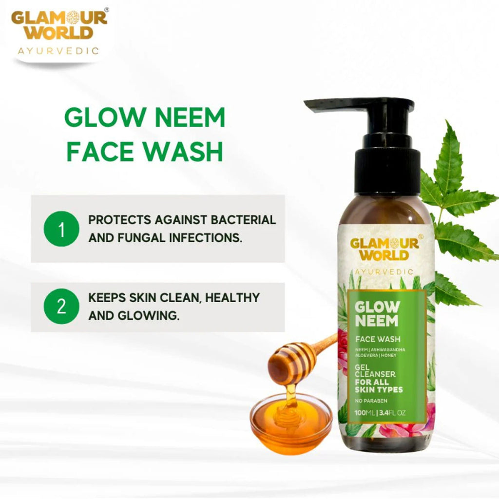 GLAMOUR WORLD AYURVEDIC Glow Neem Face Wash - Distacart