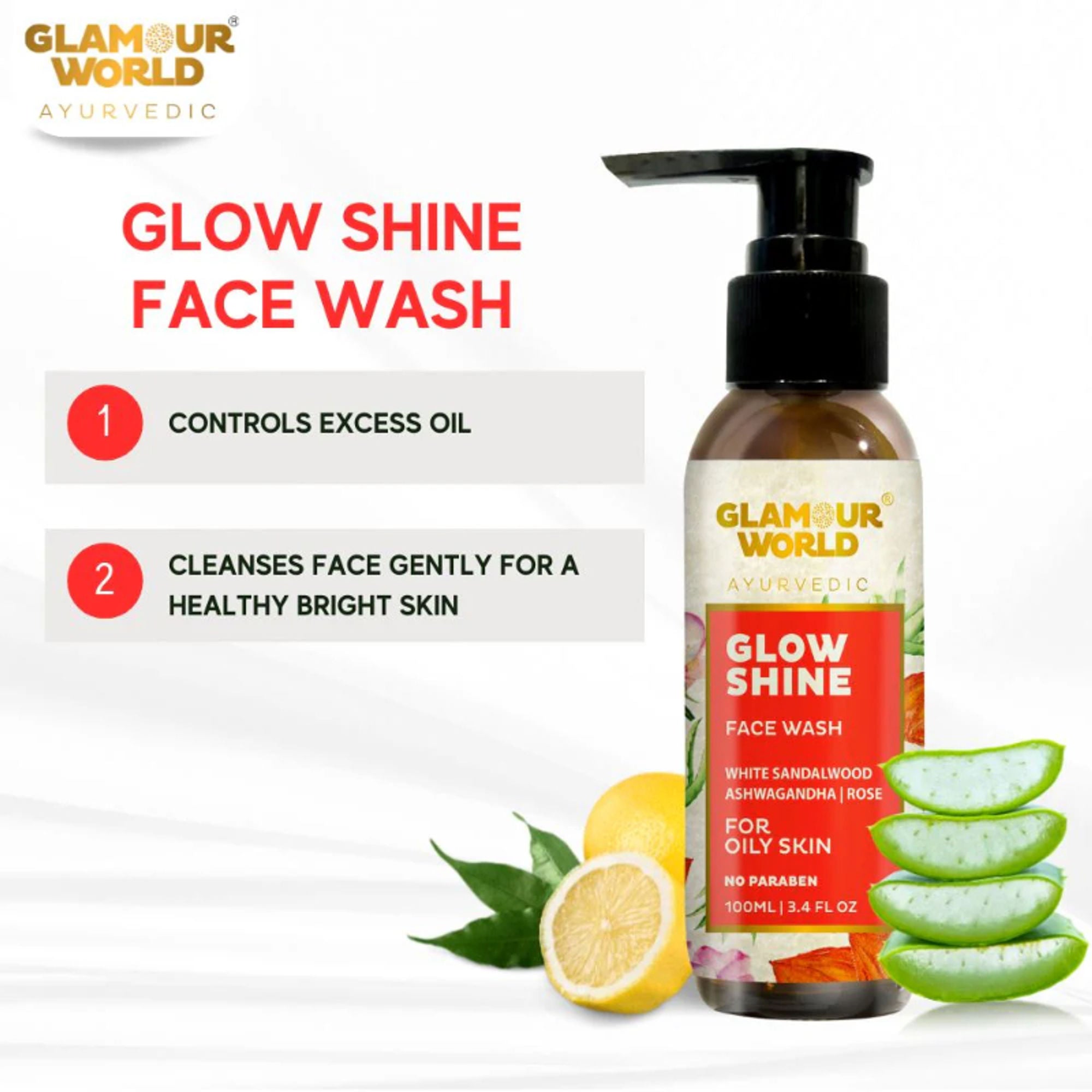 GLAMOUR WORLD AYURVEDIC Glow Shine Face Wash