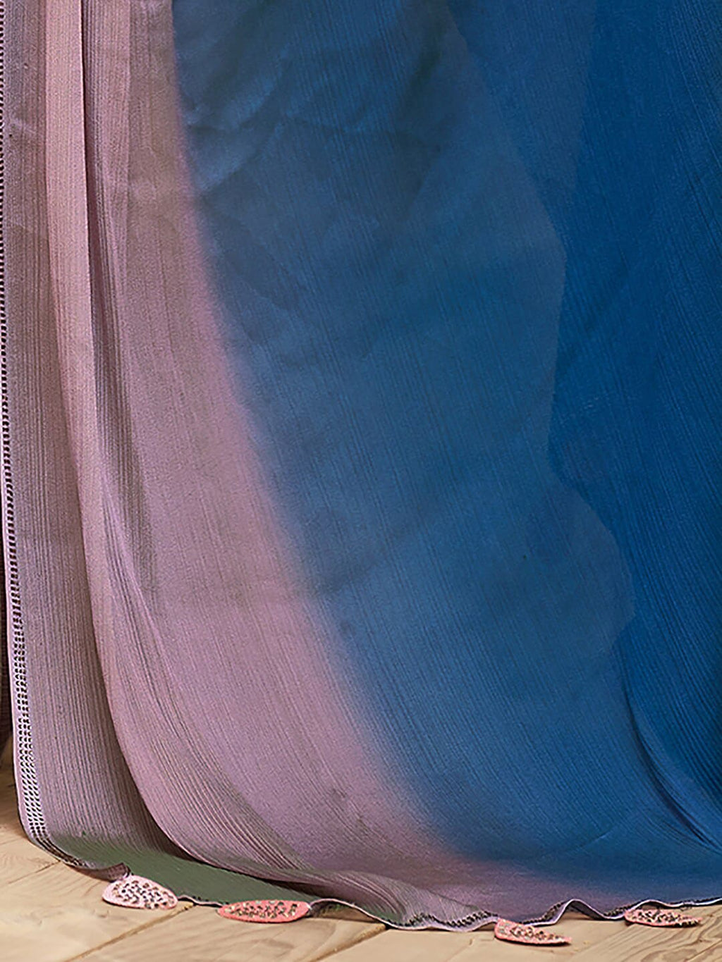 Saree Mall Blue & Mauve Ombre Dyed Sarees - Distacart