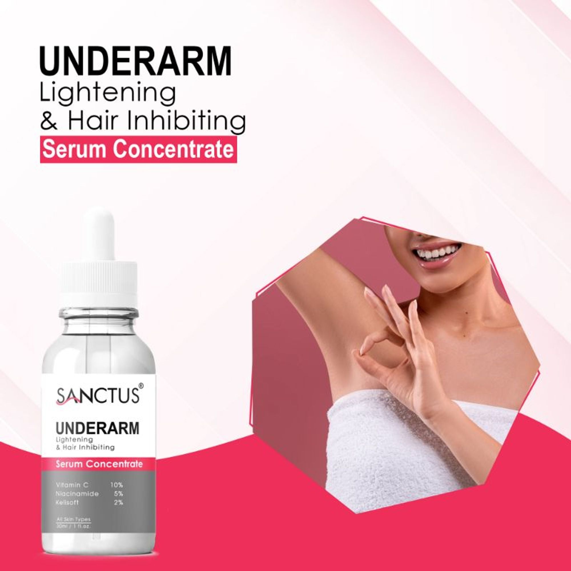 SANCTUS Underarm Lightening & Hair Inhibiting Serum Concentrate