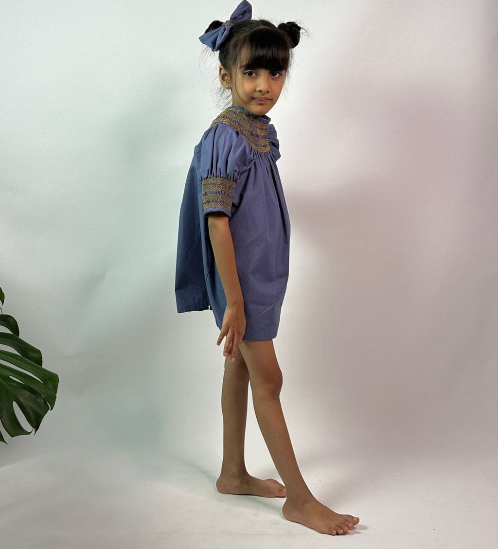 ArthLife Indigo Smocked Dress