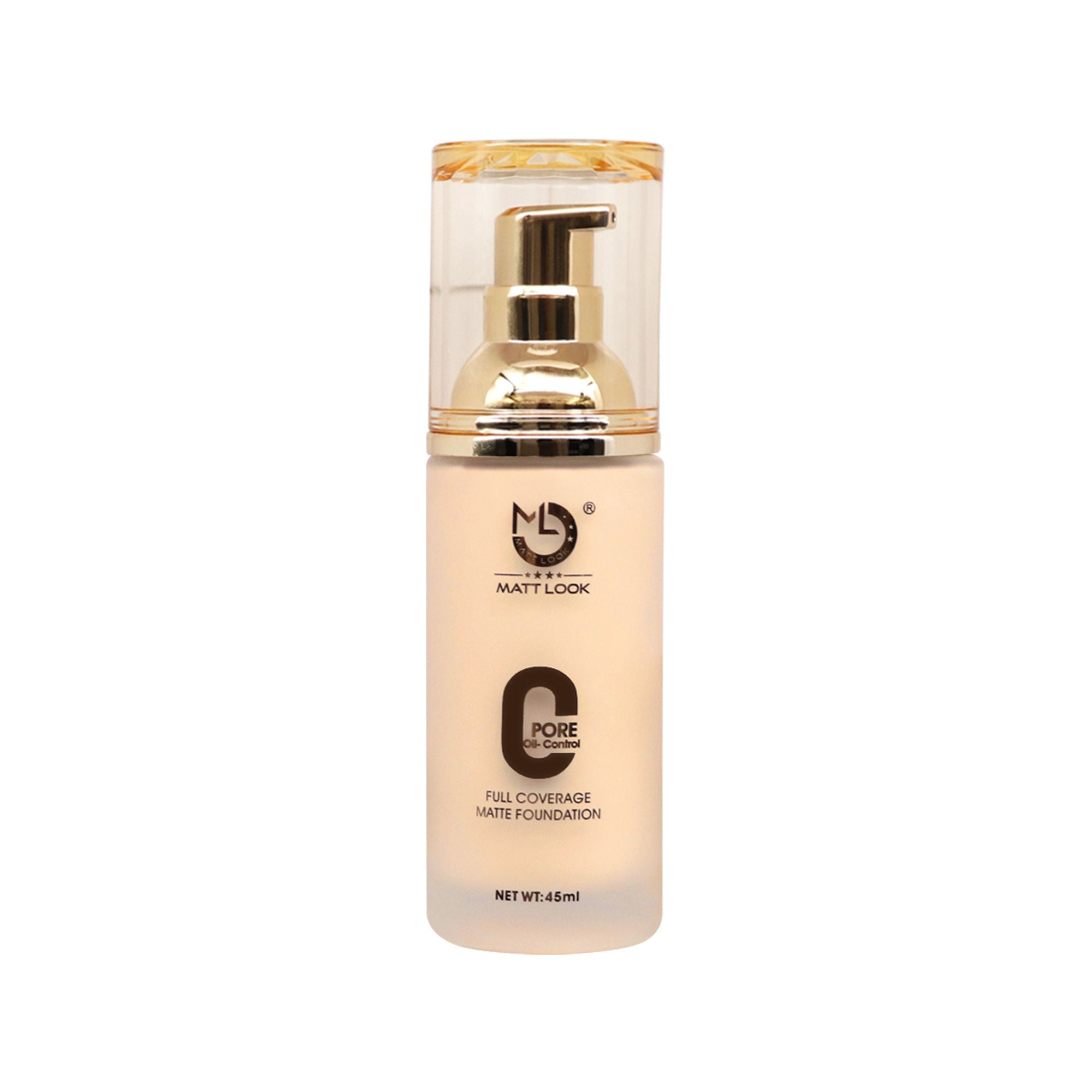 Matt Look Zero Pore Oil Control Full Coverage Matte Foundation - Porcelain