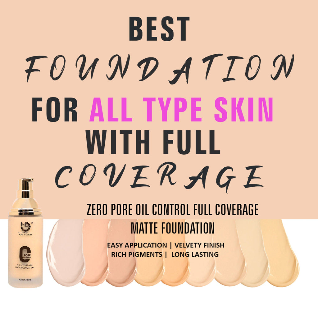 Matt Look Zero Pore Oil Control Full Coverage Matte Foundation - Pure Beige