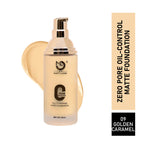 Matt Look Zero Pore Oil Control Full Coverage Matte Foundation - Golden Caramel