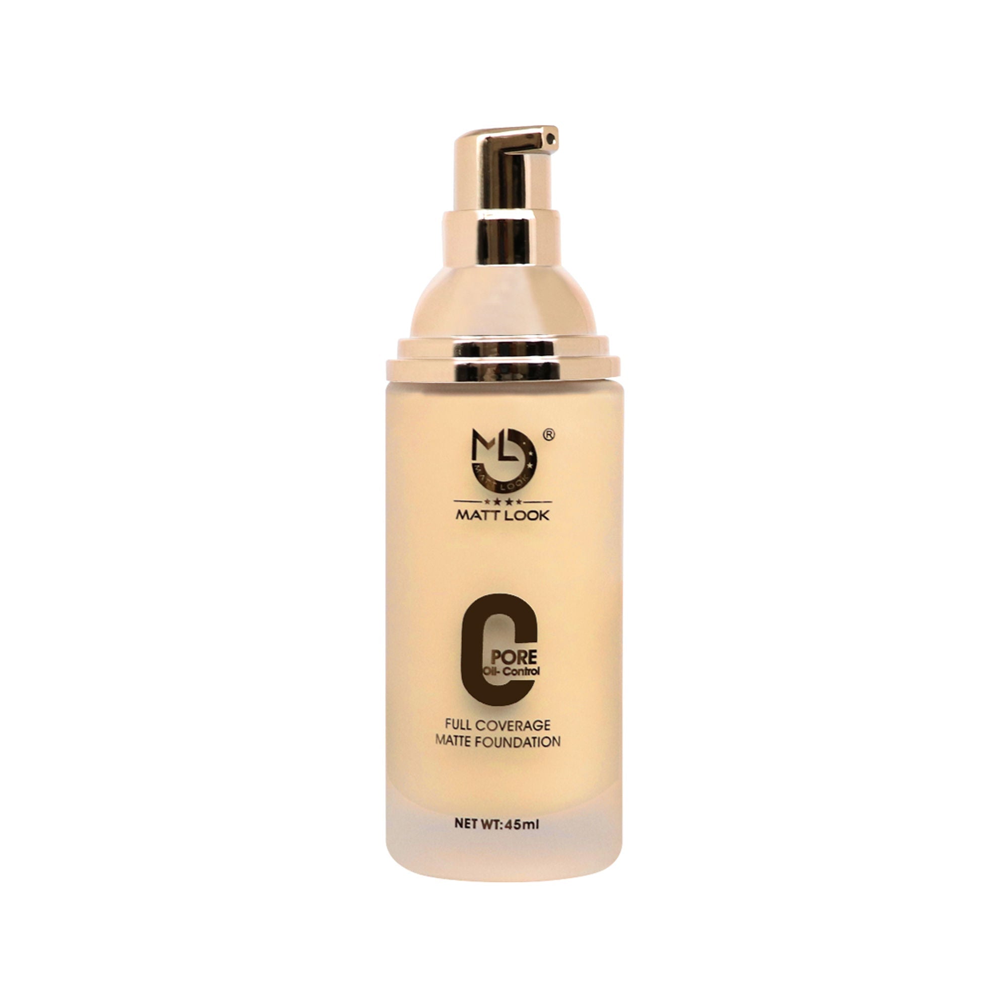 Matt Look Zero Pore Oil Control Full Coverage Matte Foundation - Golden Caramel