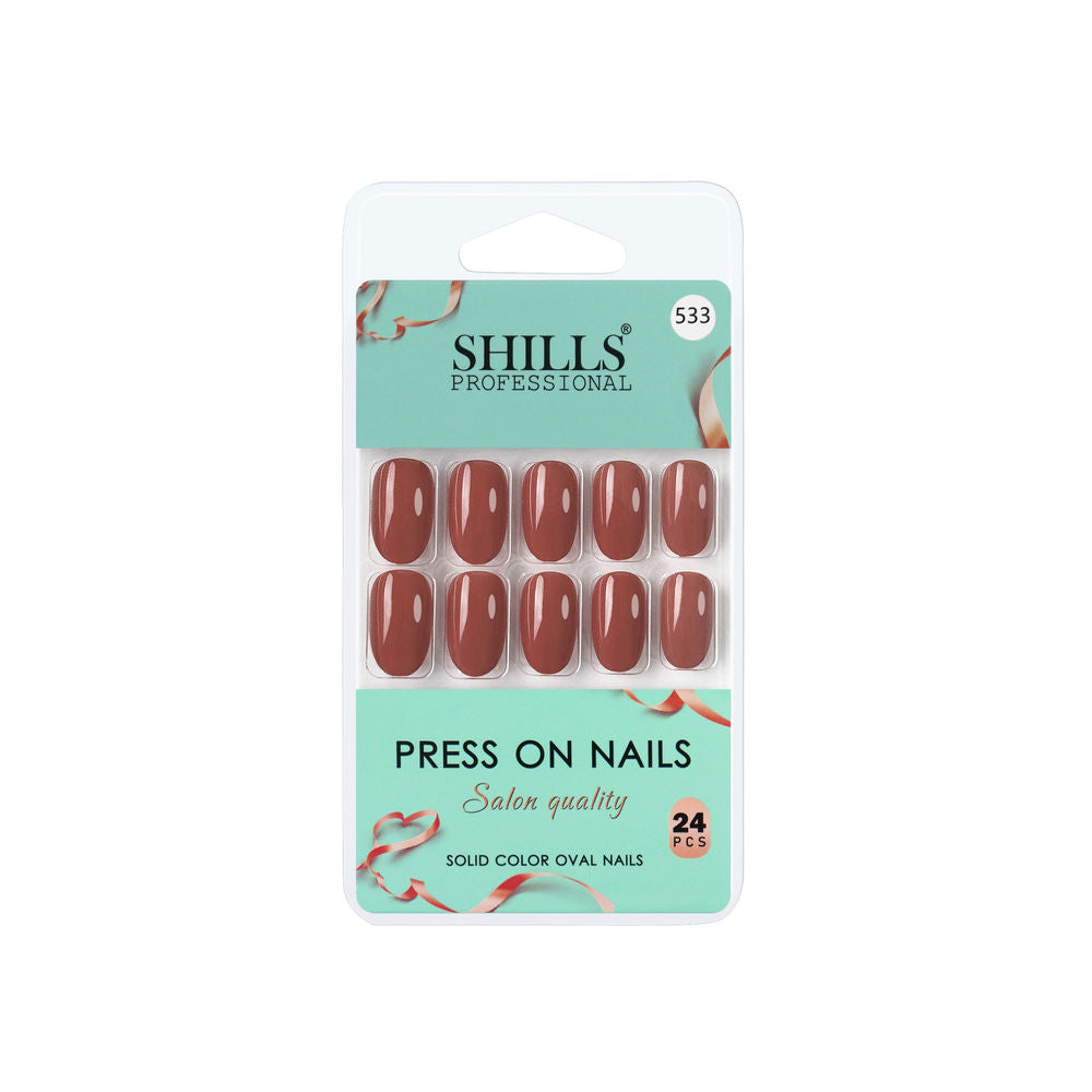shills professional reusable press on nails oval spn533