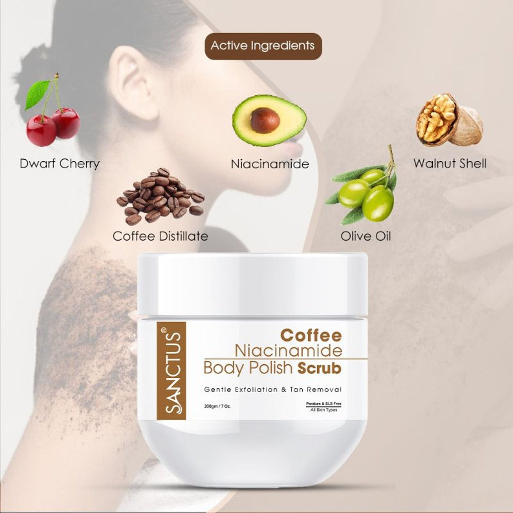 SANCTUS Coffee Niacinamide Body Polish Scrub