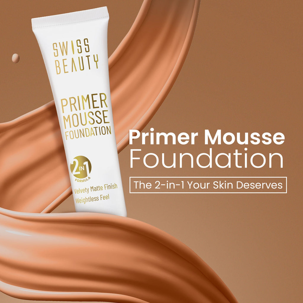 Swiss Beauty Primer Mousse Foundation - 08 Coffee Cream - Distacart