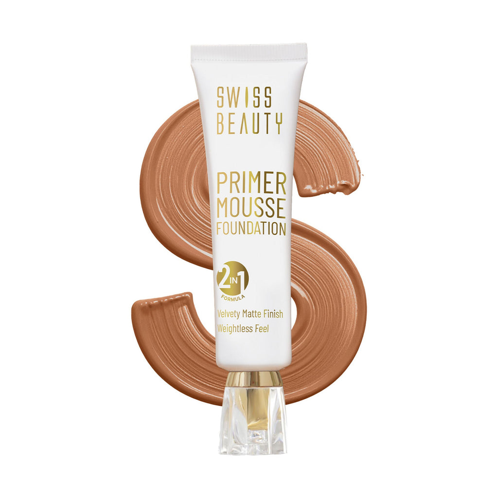 Swiss Beauty Primer Mousse Foundation - 09 Light Almond