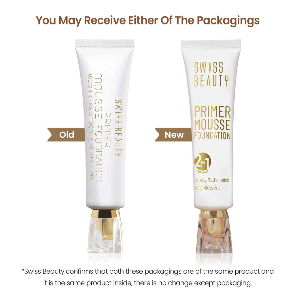 Swiss Beauty Primer Mousse Foundation - 10 Caramel Roast - Distacart
