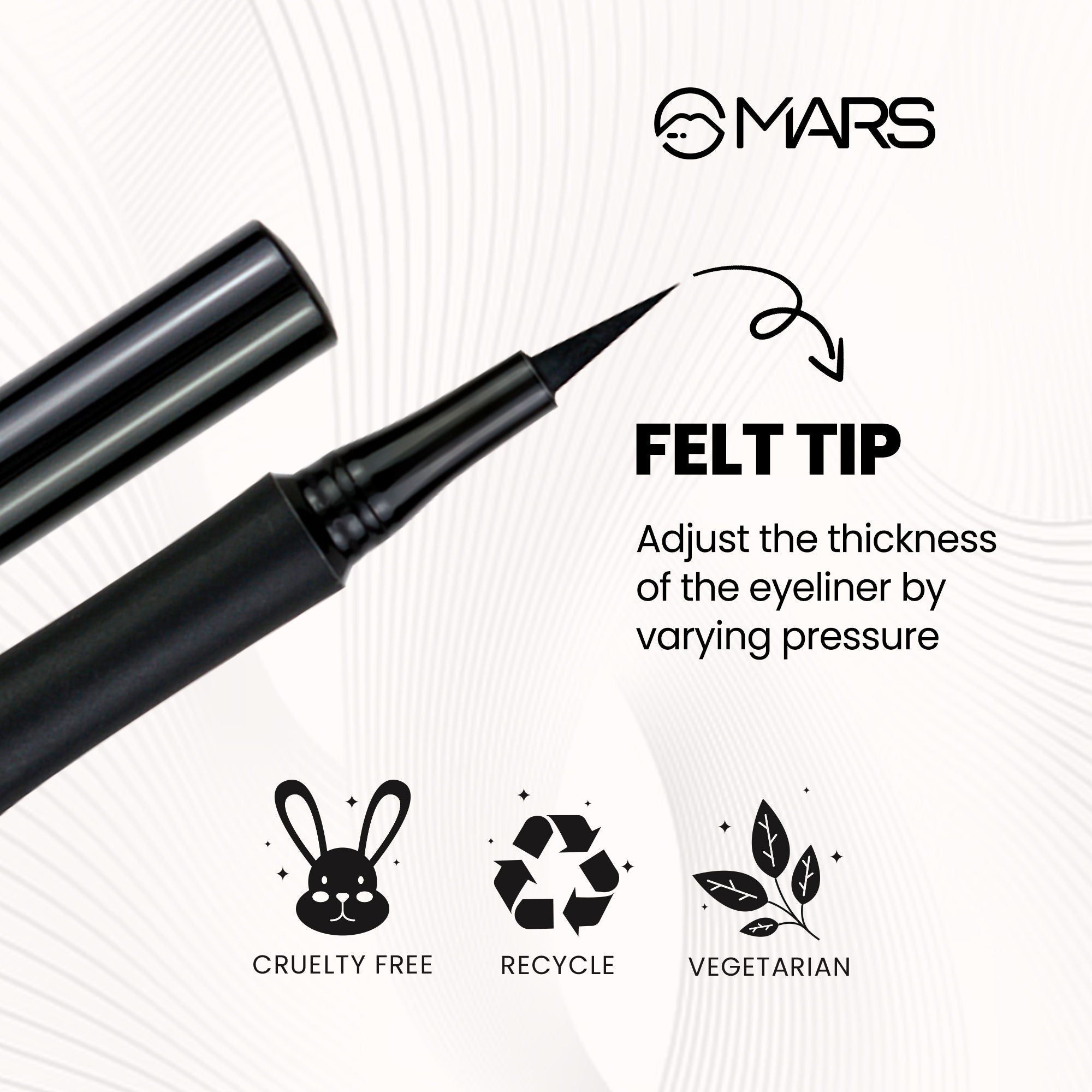 MARS Cosmetics Liquid Pen Eyeliner - Black - Distacart